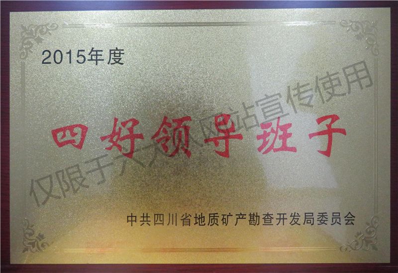 四川省地矿局2015年度四好领导班子