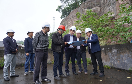 谭森山带队赴合江县石龙镇崩塌治理项目开展质量安全文明施工检查